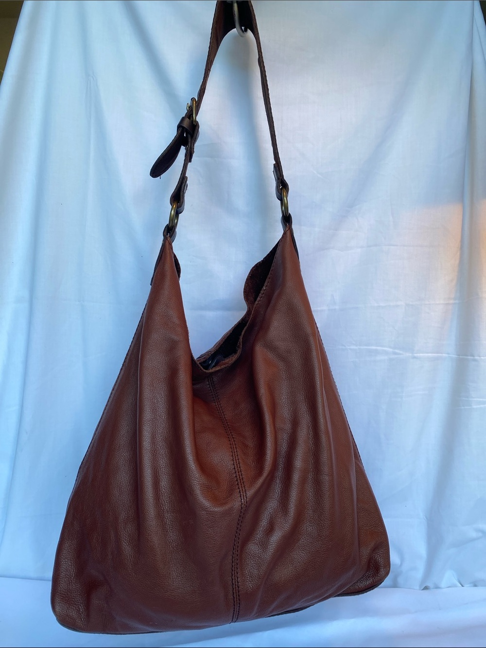 Lucky Brand Brown Leather Hobo Shoulder Bag Purse